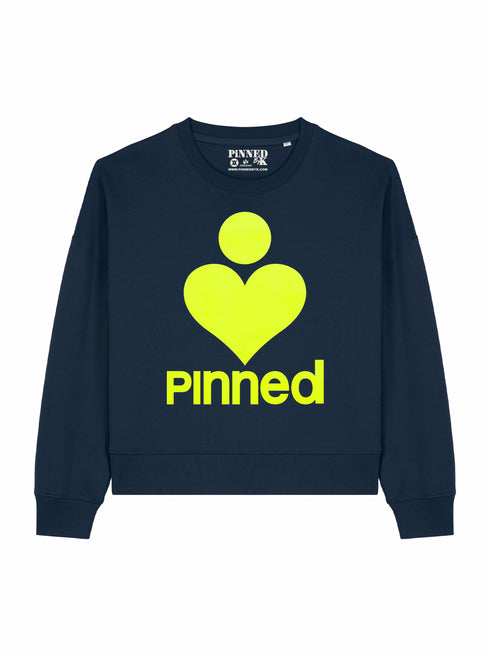 Boxy Sweater PiNNED Neon Yellow Velvet